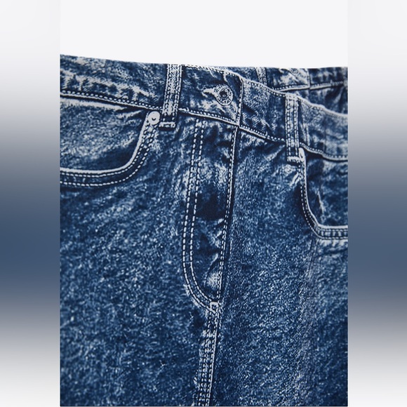 ZARA DENIM LOOK SKIRT - Picture 4 of 7